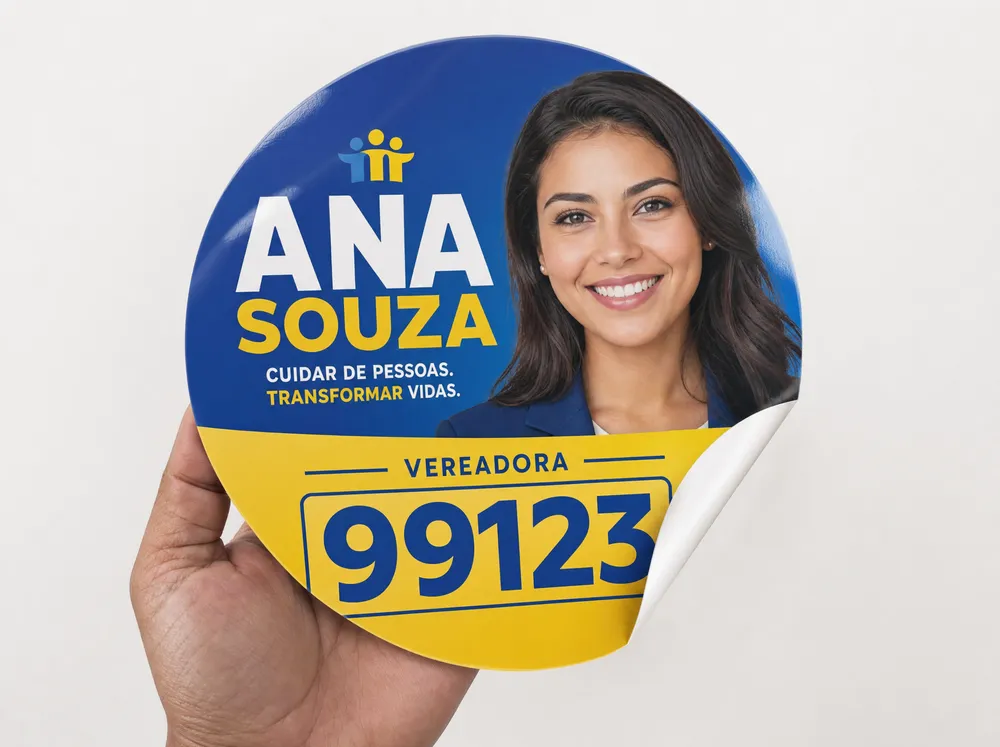 Pragão BOPP grande com candidata fictícia